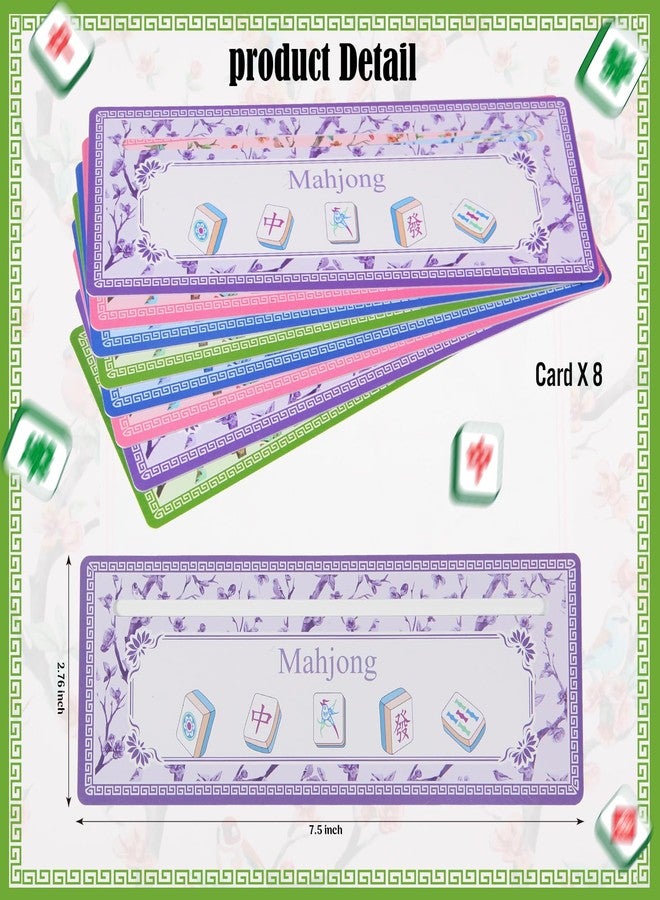 snaxuda 8pcs Mahjong Line Finder,Mahjong Card Line Guide Rules Reader Helper Mahjong Accessories Gifts for Players,Beginners - Image 2